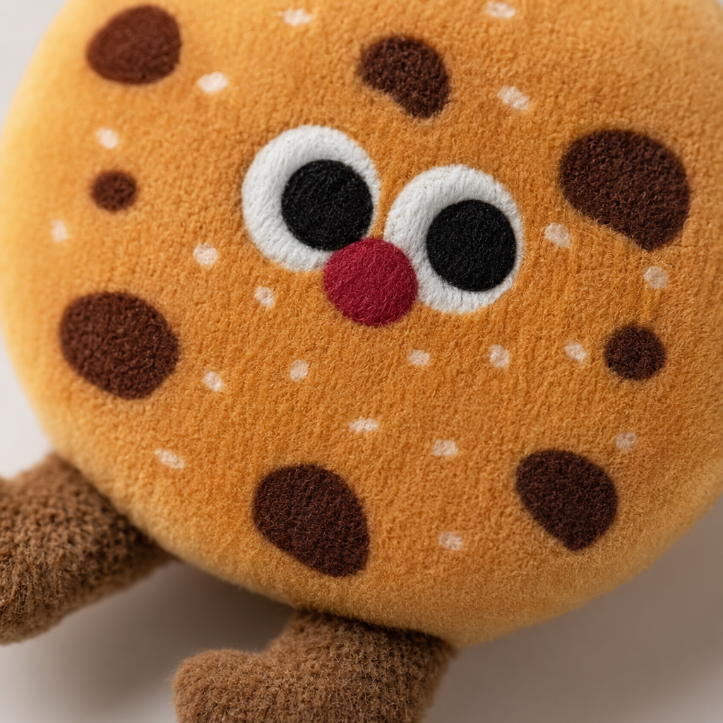 Brown chocolate bean cookie doll, cute snack display, dessert decoration Application Scenario