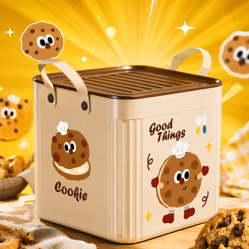 Cream-colored square covered storage box, PP thickened dust-proof desktop, suitable for bedrooms Specification image