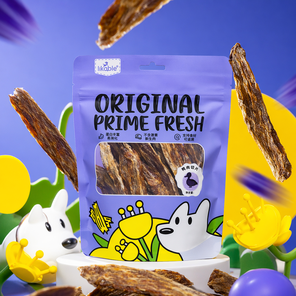 Thinly sliced duck meat, pet snacks, dried chicken, teething snacks for dogs and cats Specification image