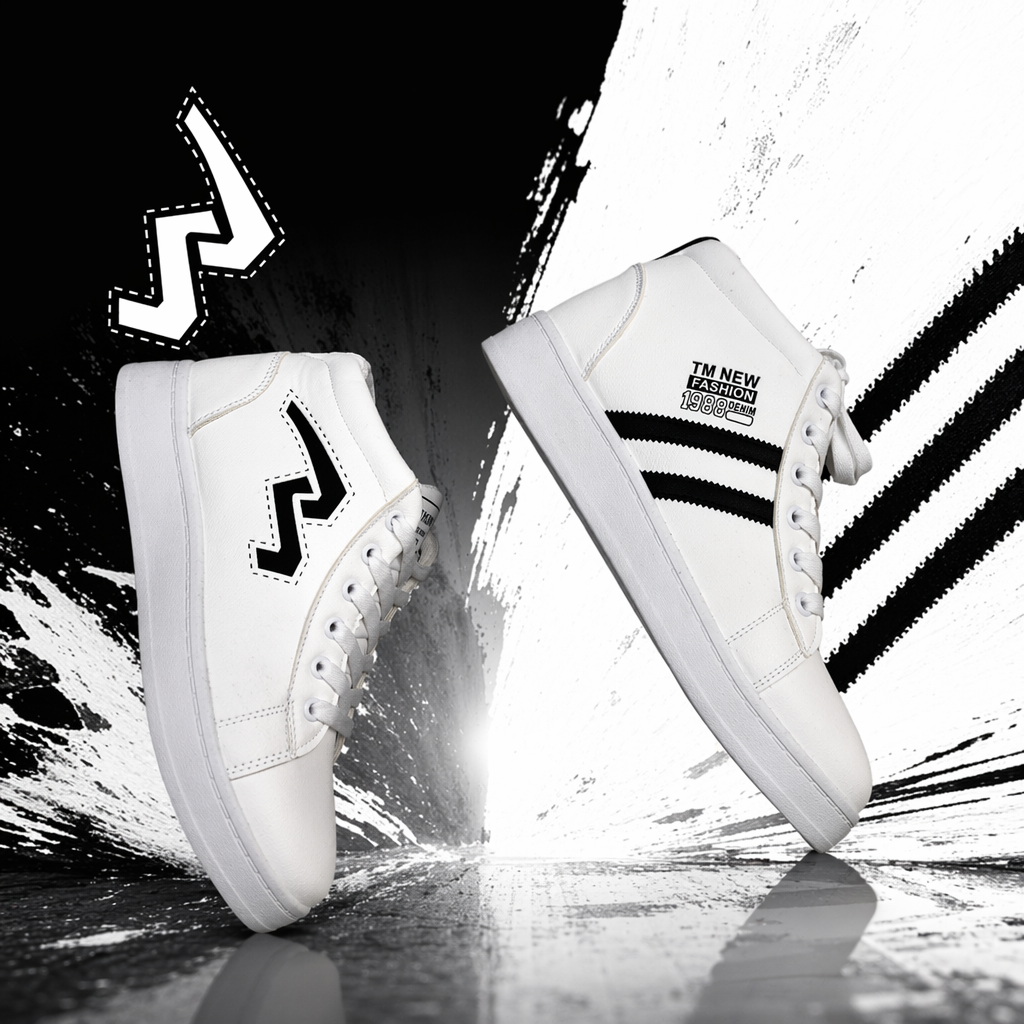White sports shoes, breathable and lightweight, men's and women's casual running shoes Specification image