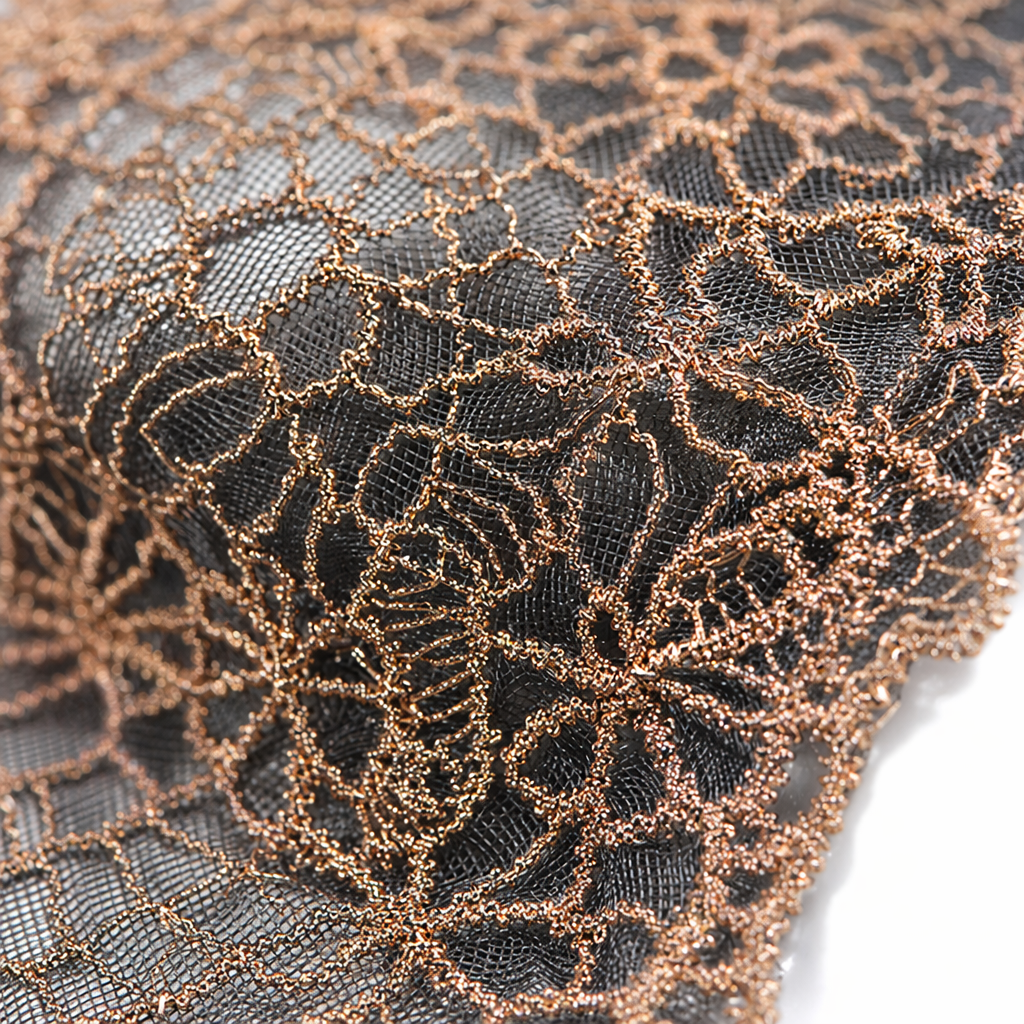 DIY hand-stitched material for golden lace trim decoration fabric Application Scenario