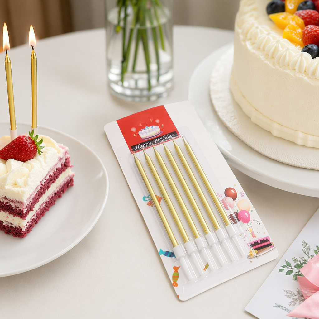 Colorful birthday candles, children's party decoration cake candles are available in a variety of colors details Picture