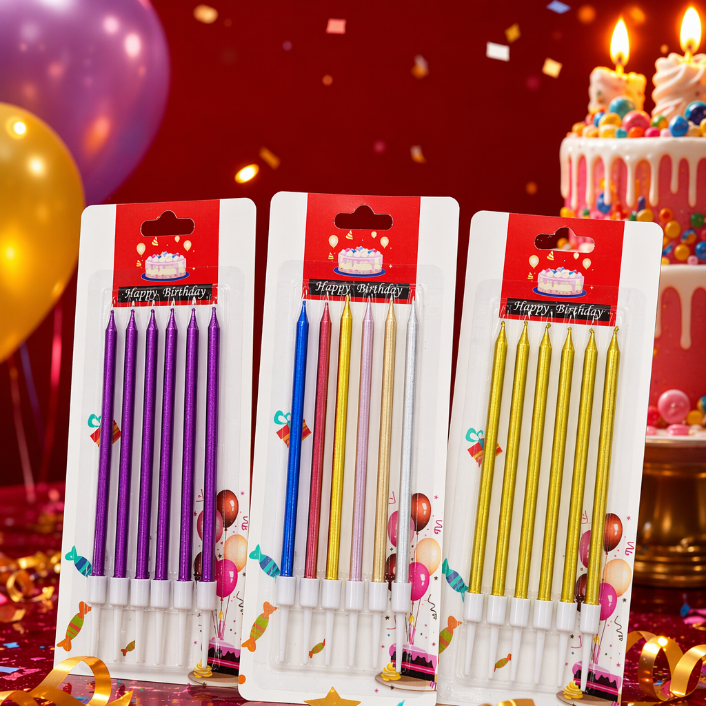 Colorful birthday candles, children's party decoration cake candles are available in a variety of colors Specification image