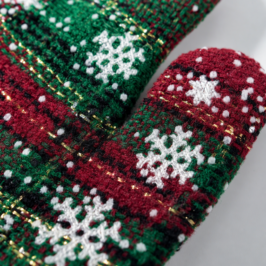 Red and green checkered snowflake antler decoration Application Scenario
