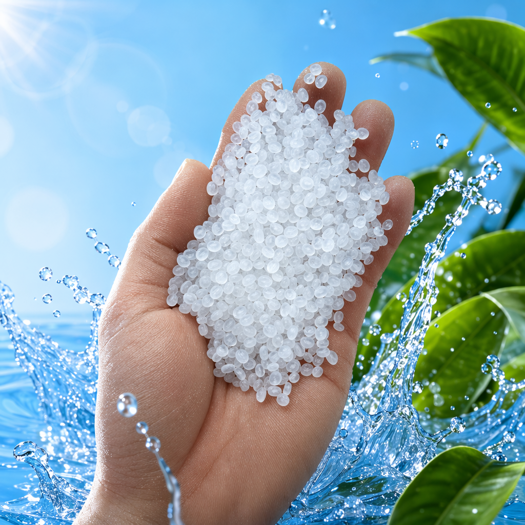 White granular plastic particles, industrial-grade PP polypropylene raw material, 25kg bags Specification image