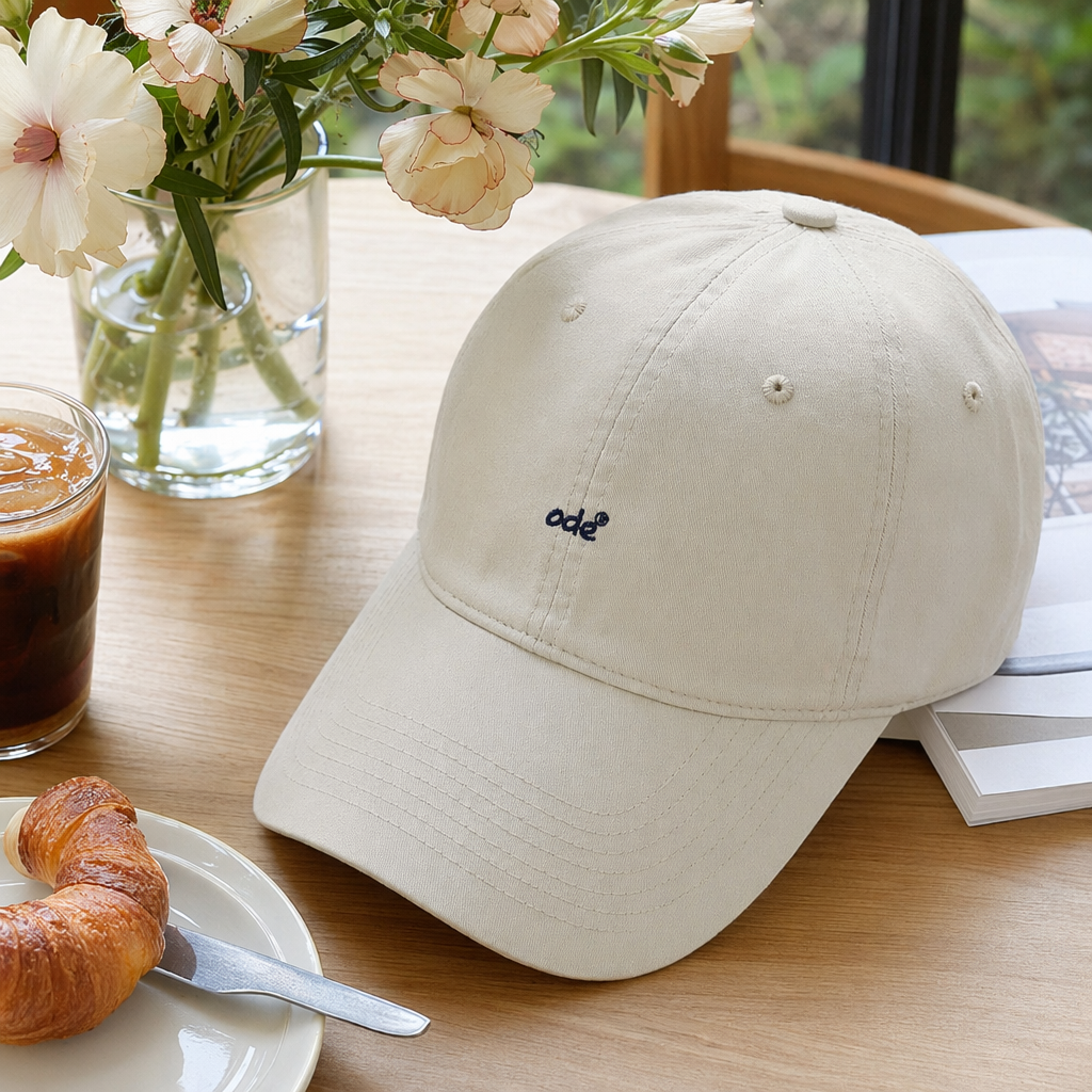 Beige baseball cap, unisex casual and versatile sun hat details Picture