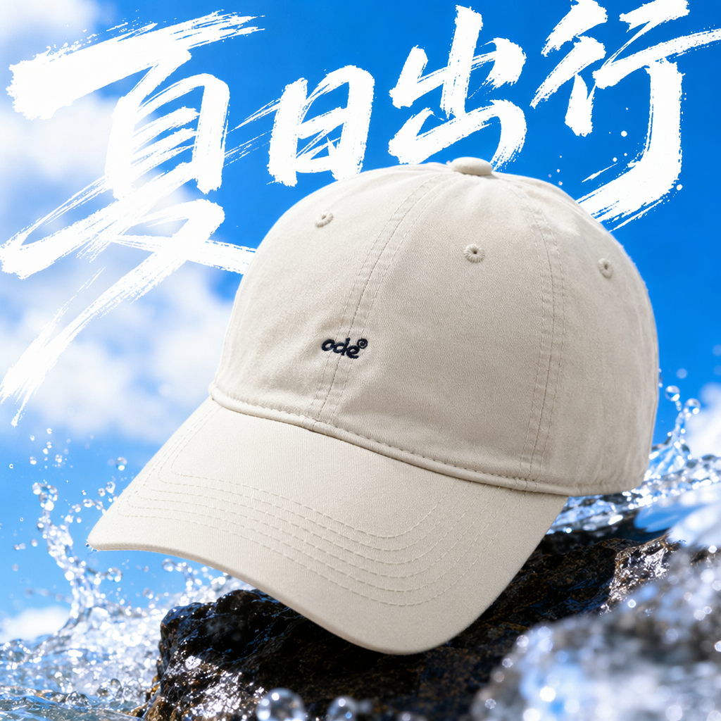 Beige baseball cap, unisex casual and versatile sun hat Specification image