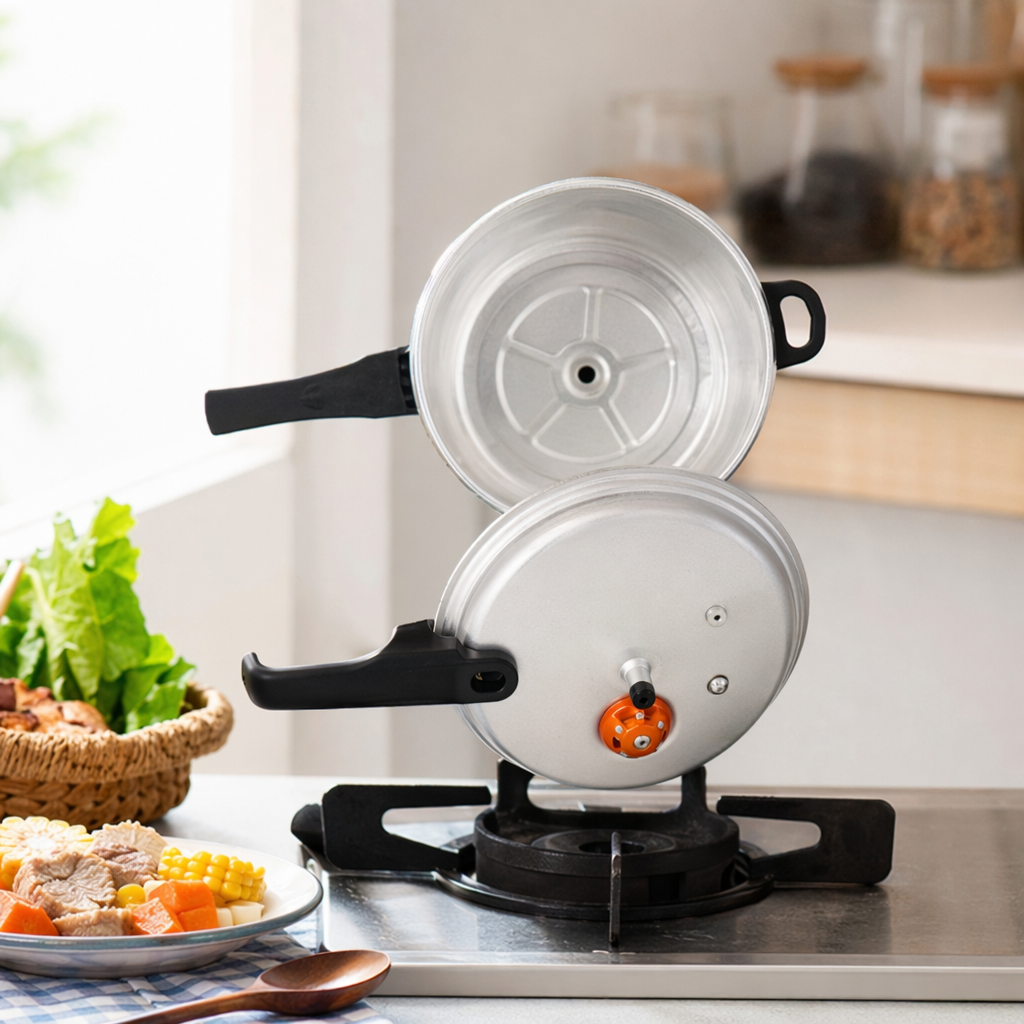 Silver pressure cooker, a household multi-functional stainless steel large-capacity steaming, boiling and stewing pot details Picture