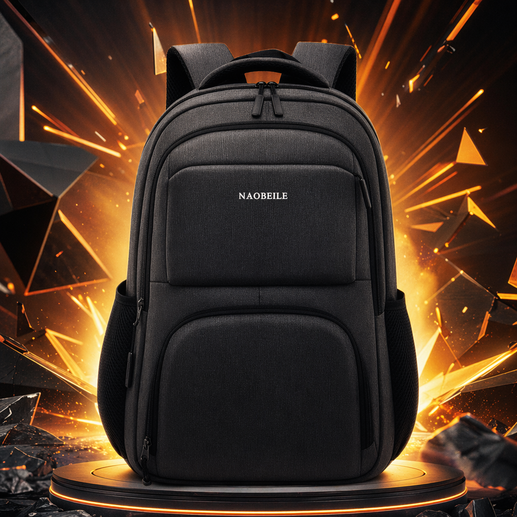 This grey backpack is simple, fashionable and has a large capacity for student commuting and travel Specification image