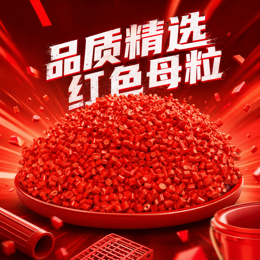 Red granular plastic particles are general engineering plastic raw materials made of PP and PE materials. Customized specifications are available Specification image