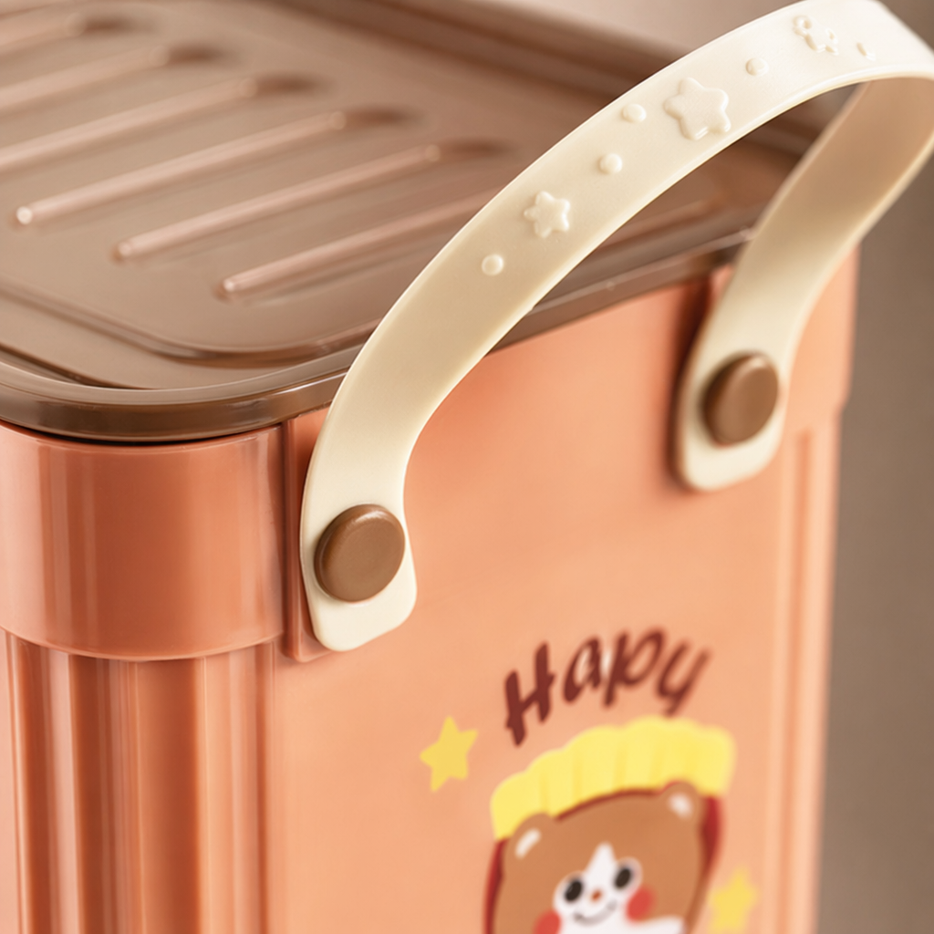 Colorful cartoon storage box, household organizing box, children's toy storage box Application Scenario