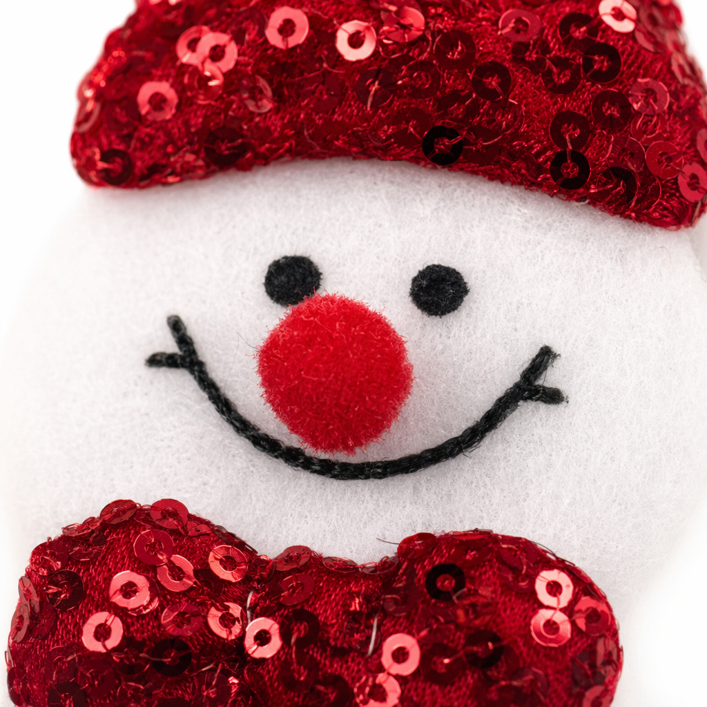 Red sequined snowman decoration, Christmas festive atmosphere hanging decoration, home decor Application Scenario