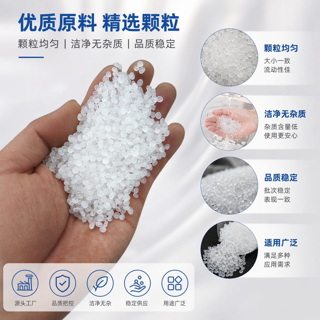 白色颗粒状塑料粒子 工业级PP PE原料 通用型注塑吹塑原料