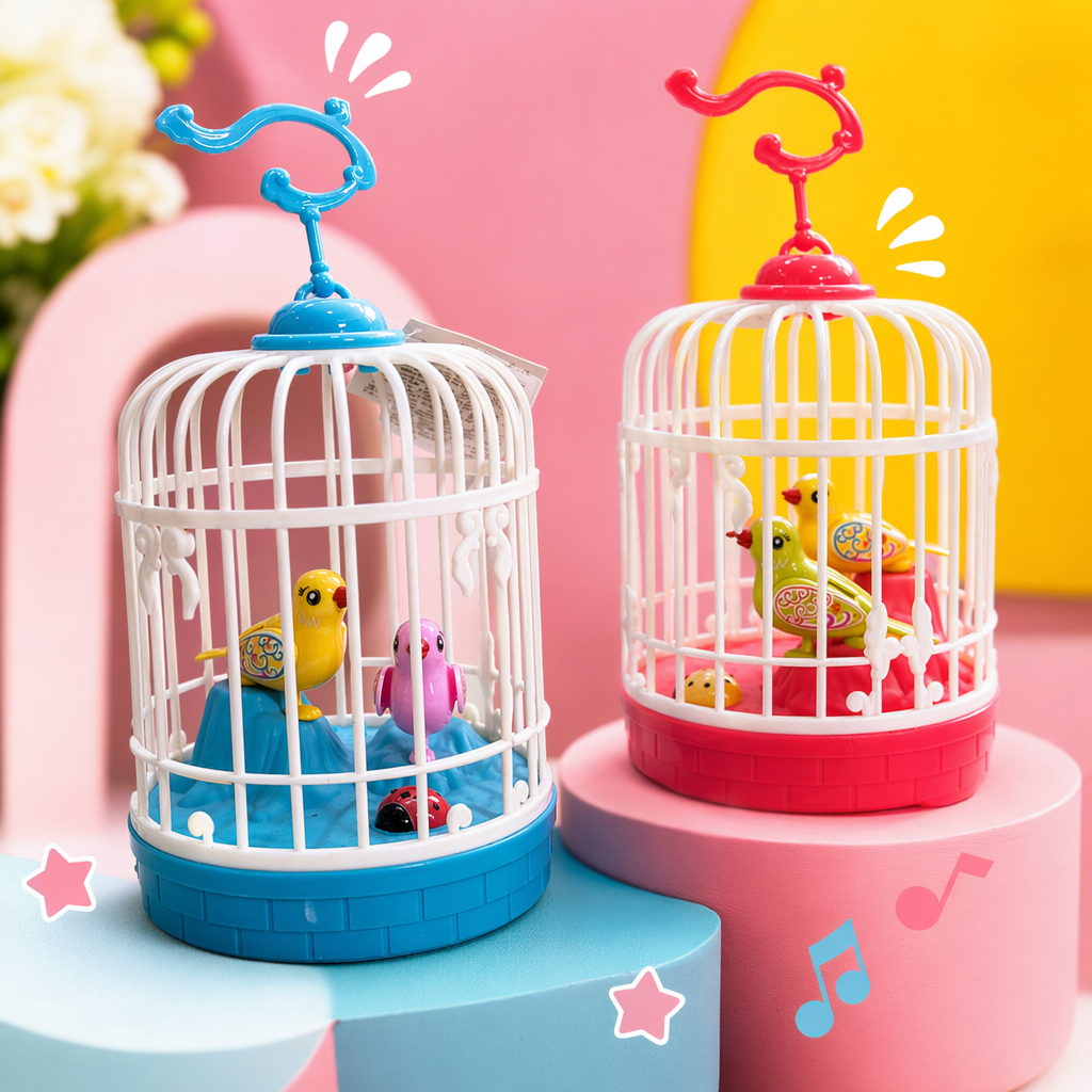 White birdcage toy, bird simulation decorative item, living room balcony pet interactive toy Specification image