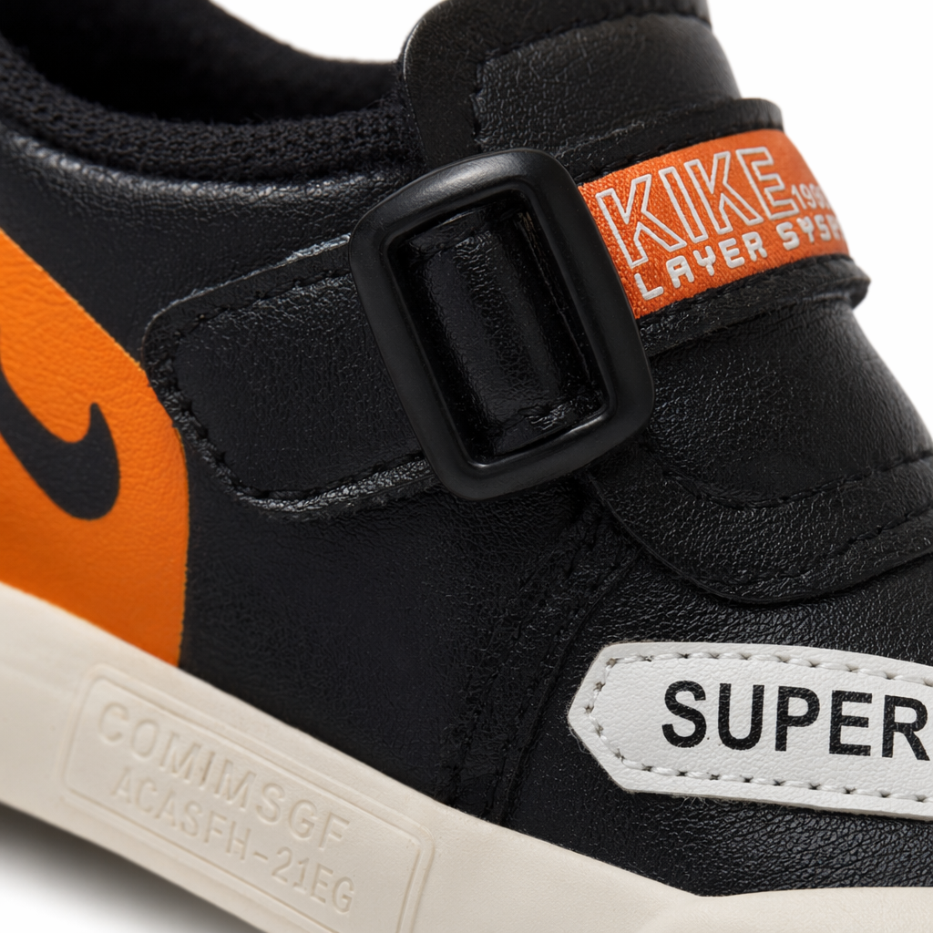 Three pairs of colorful children's Velcro sports shoes for boys and girls to wear casually Application Scenario