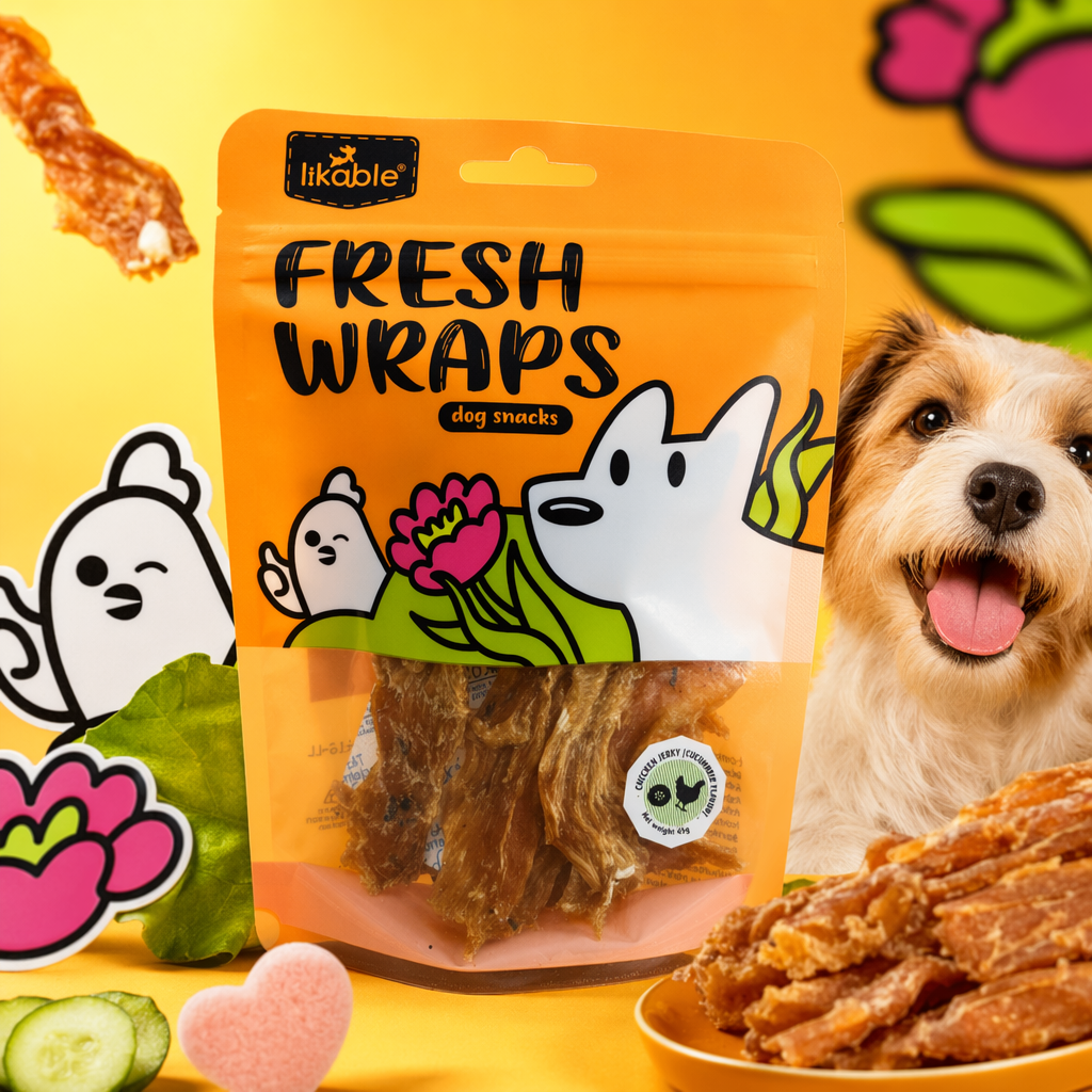 Cucumber-flavored chicken slices, dog snacks, pet teeth grinding and cleaning chewing sticks, natural and grain-free Specification image
