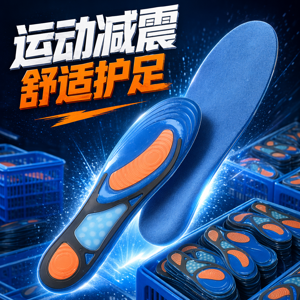 Blue breathable and deodorizing insoles, suitable for both men and women, are comfortable, shock-absorbing, sweat-absorbing and provide arch support Specification image