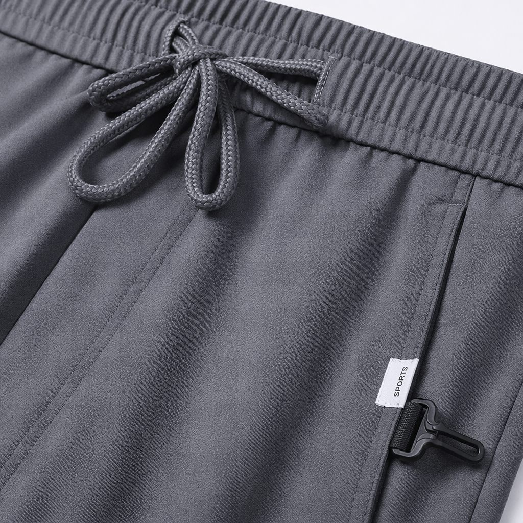 Grey sportswear for men, casual, loose, tapered, drawstring, cotton, breathable and comfortable Application Scenario