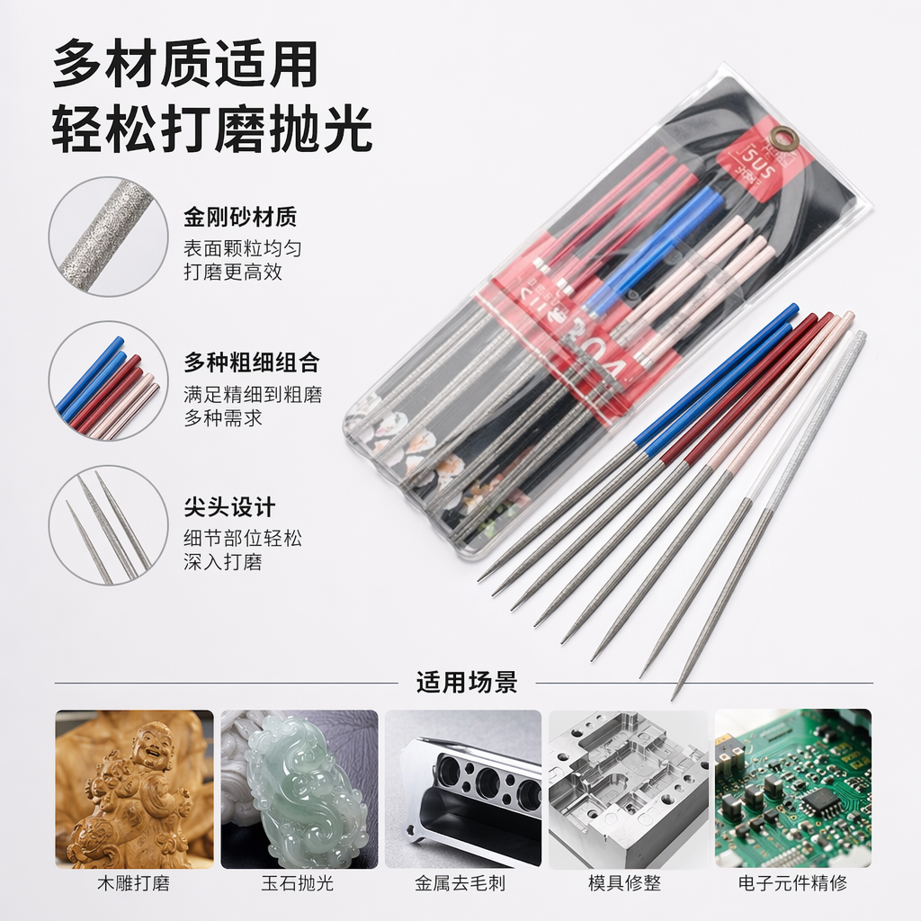彩色筷子套装 环保竹制 6双装 家用简约风 防滑耐高温