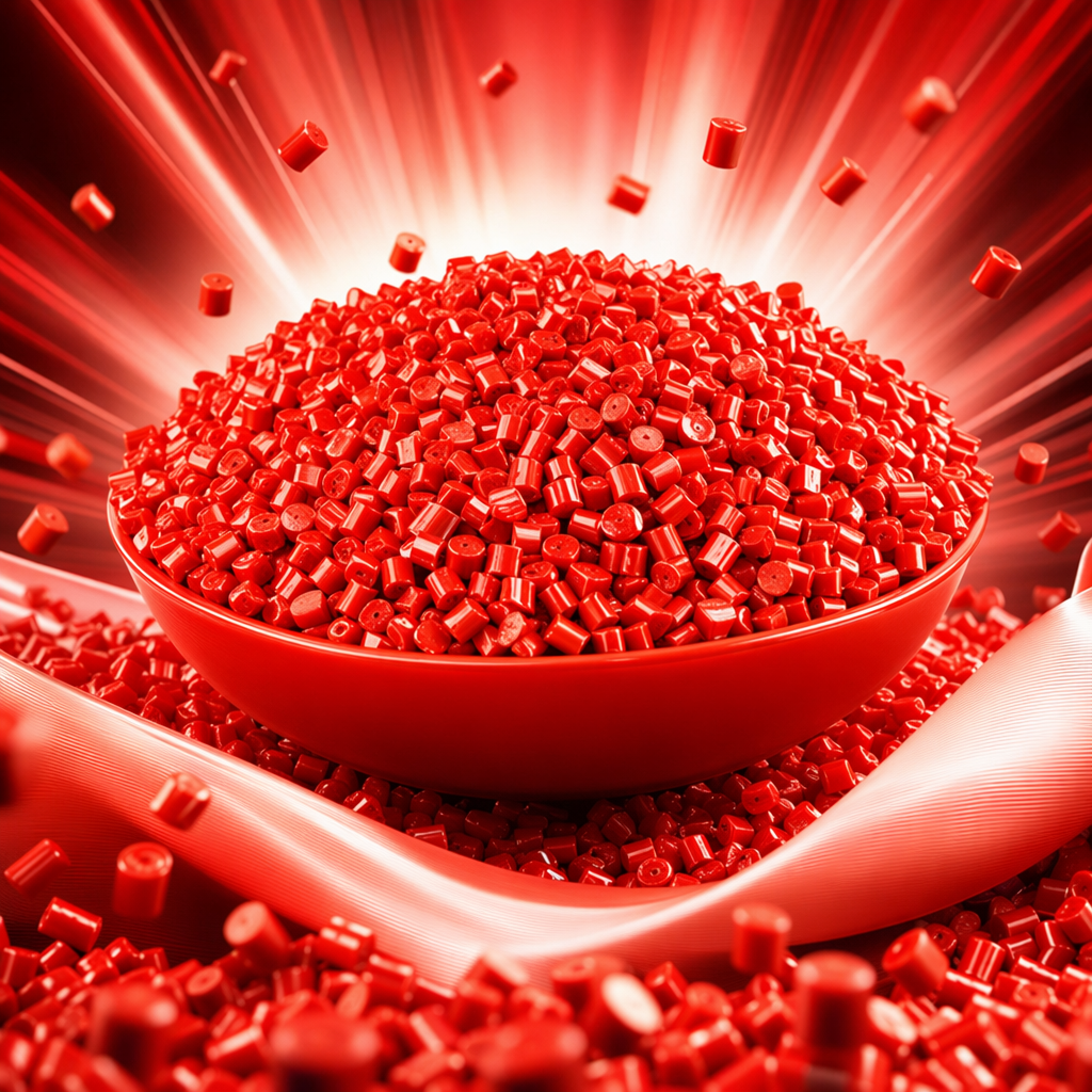 Red granular plastic particles, industrial-grade PP polypropylene raw material, 25kg per bag Specification image