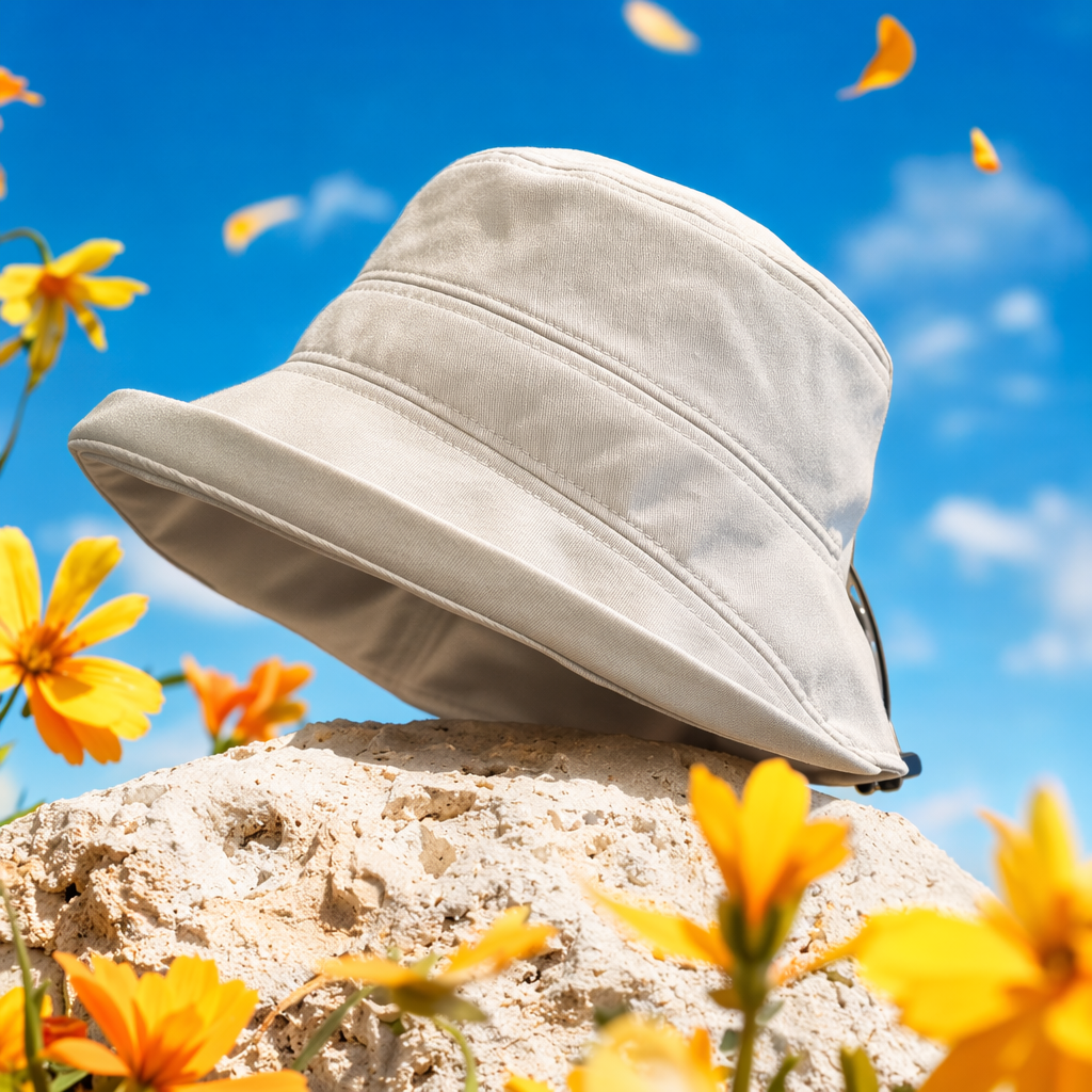 Light grey fisherman hats for both men and women, casual sun hats made of pure cotton and breathable, new summer style Specification image