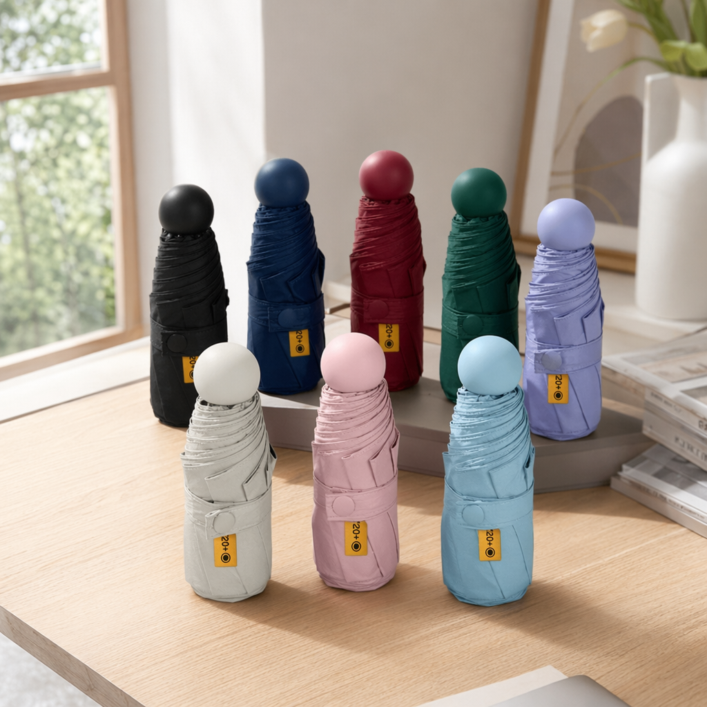 Colorful sun protection capsule umbrella, a portable folding sunshade that can protect against ultraviolet rays and is suitable for both sunny and rainy days details Picture
