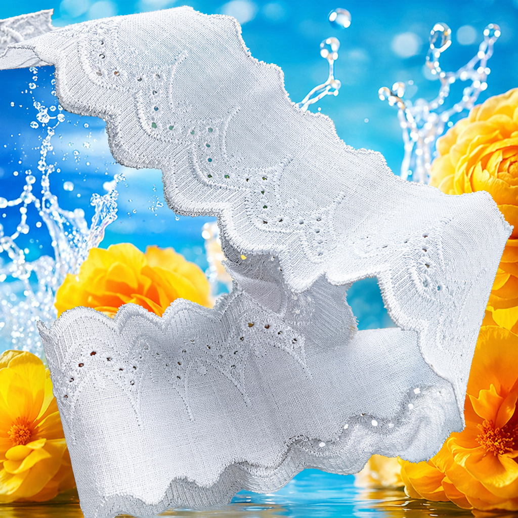 DIY white lace decorative fabric lace Specification image