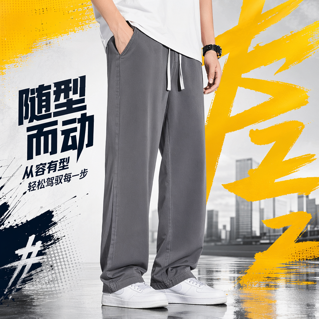 Grey loose trousers are casual, versatile and slimming women's trousers Specification image