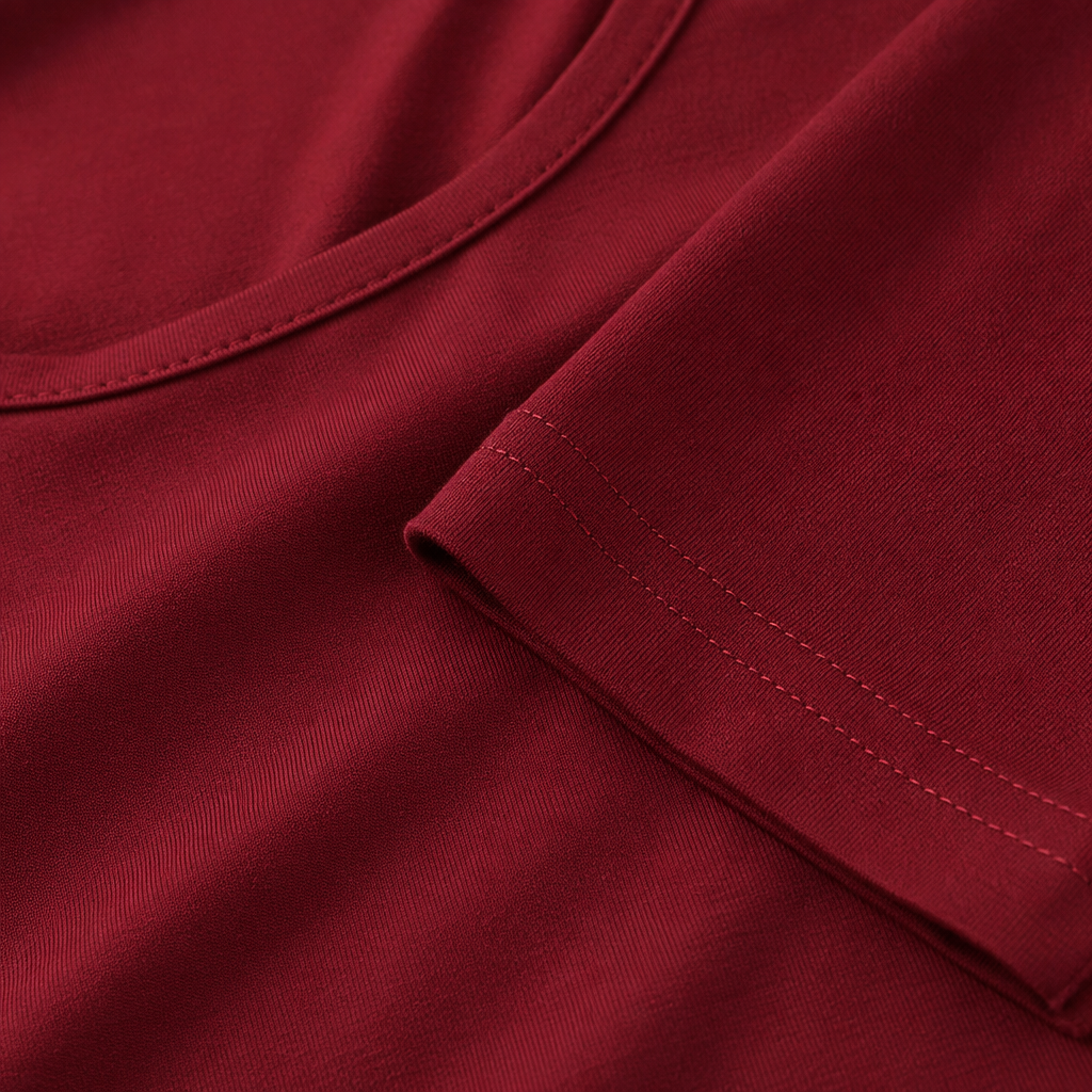 A women's warm suit with a red long-sleeved top and tight pants Application Scenario