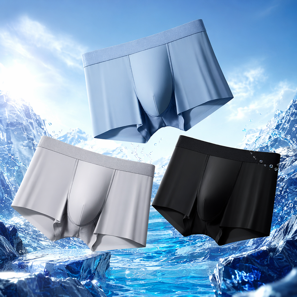 Blue, black and grey men's underwear, pure cotton, comfortable and breathable Specification image