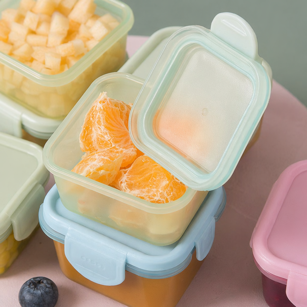 Colorful compartmented food storage box for household kitchen storage, sealed and leak-proof multi-compartment storage box Application Scenario