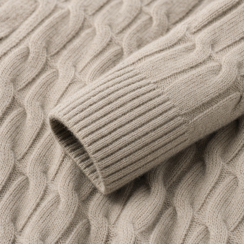Beige knitted sweater women's fitted long-sleeved inner layer for autumn and winter Application Scenario