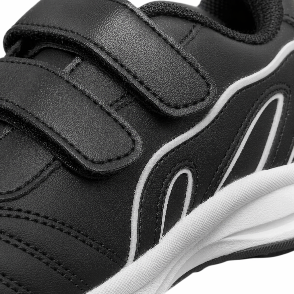 Black and white children's sports shoes, breathable and lightweight, casual running shoes for boys and girls Application Scenario