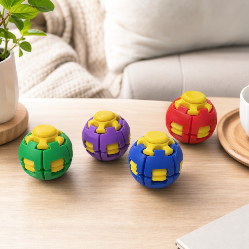 Colorful spliced spherical toys made of ABS eco-friendly material, detachable and combinable, for children's early education and enlightenment details Picture