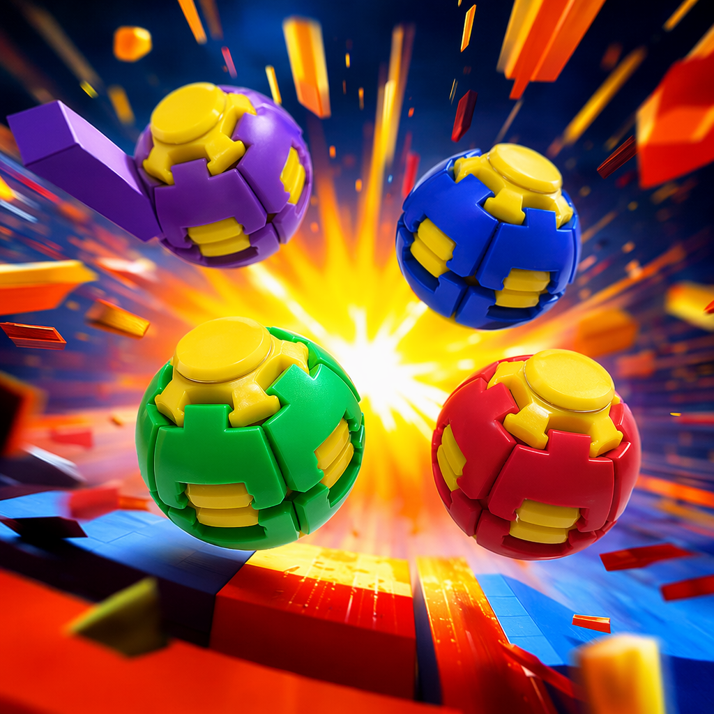 Colorful spliced spherical toys made of ABS eco-friendly material, detachable and combinable, for children's early education and enlightenment Specification image