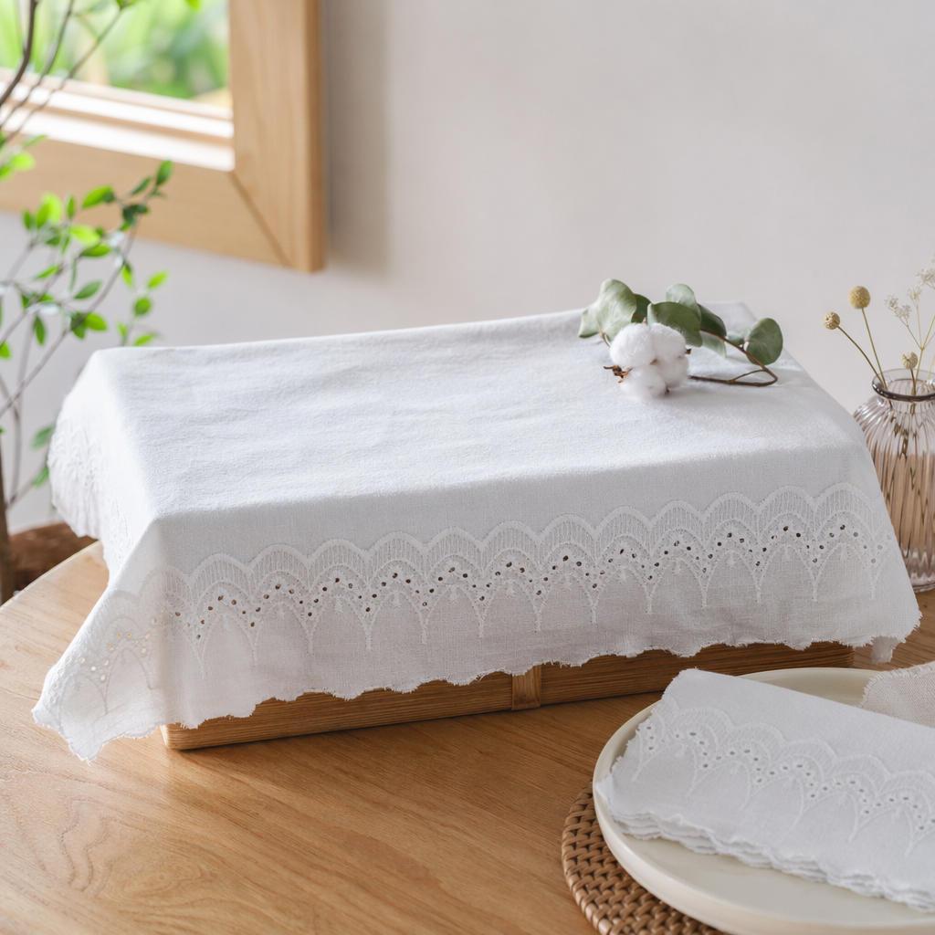 White lace decorative fabric DIY hand-stitched material lace details Picture