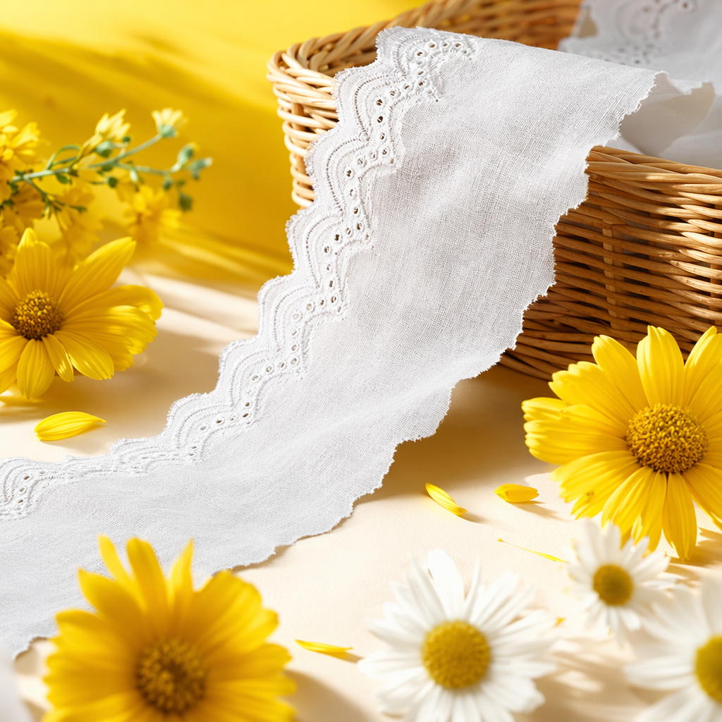 White lace decorative fabric DIY hand-stitched material lace Specification image
