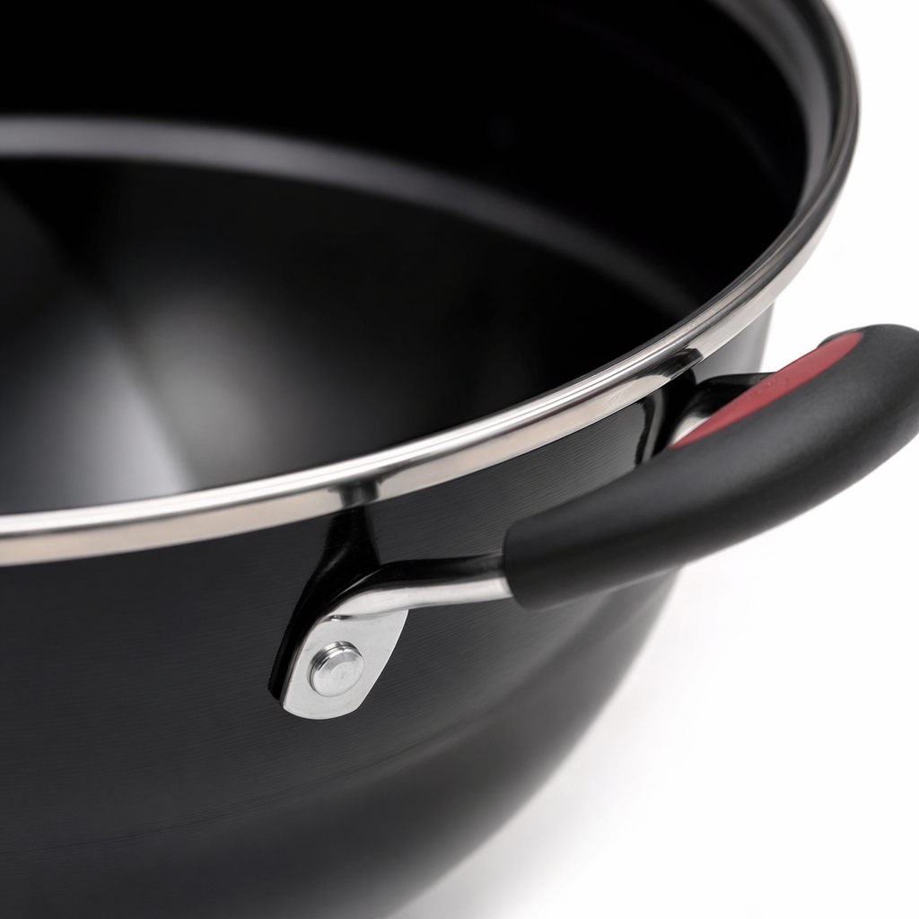 Black non-stick wok, household iron wok without coating, healthy frying, stir-frying and stewing pot Application Scenario