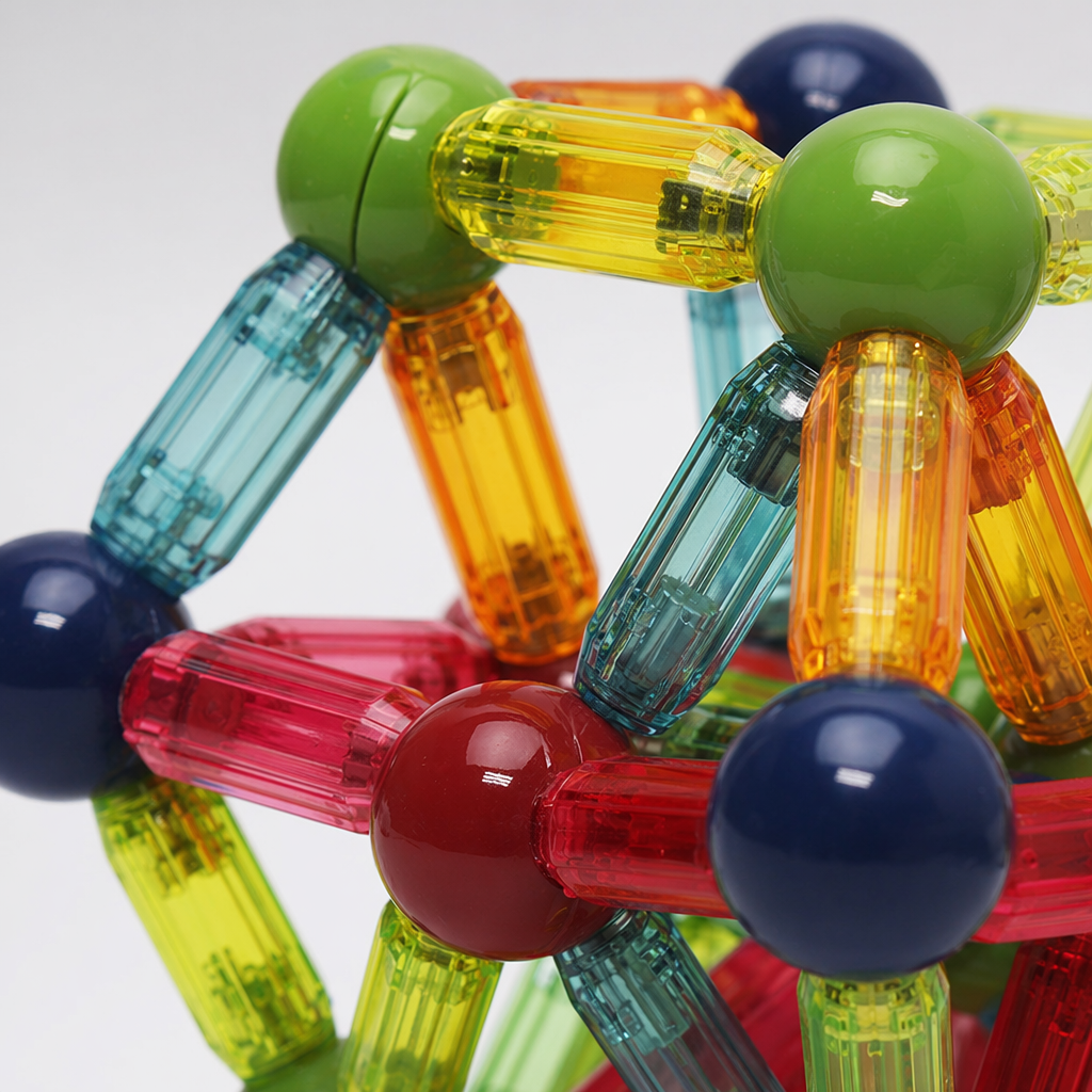 Colorful magnetic rod toy box Children's educational building block set Application Scenario