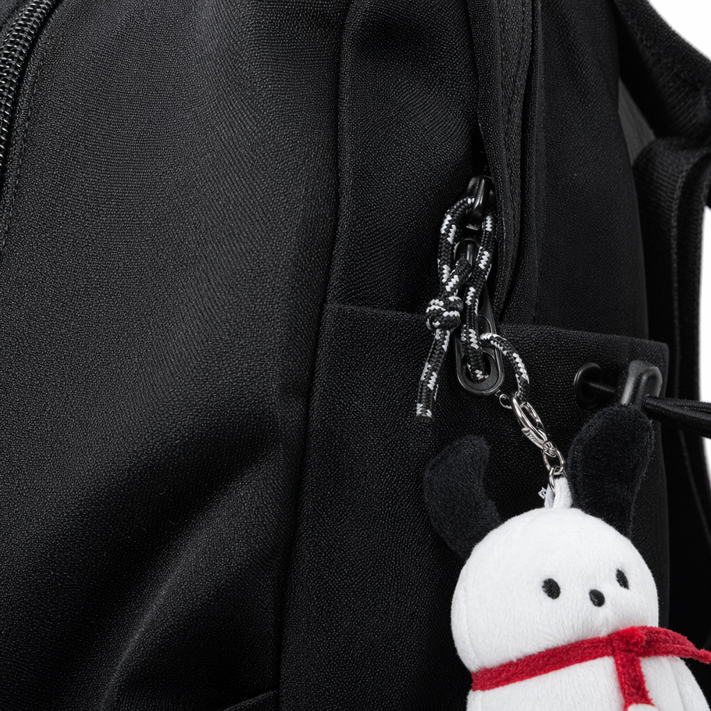 Black wear-resistant nylon commuting backpack, lightweight and large-capacity, specially designed for students and office workers Application Scenario