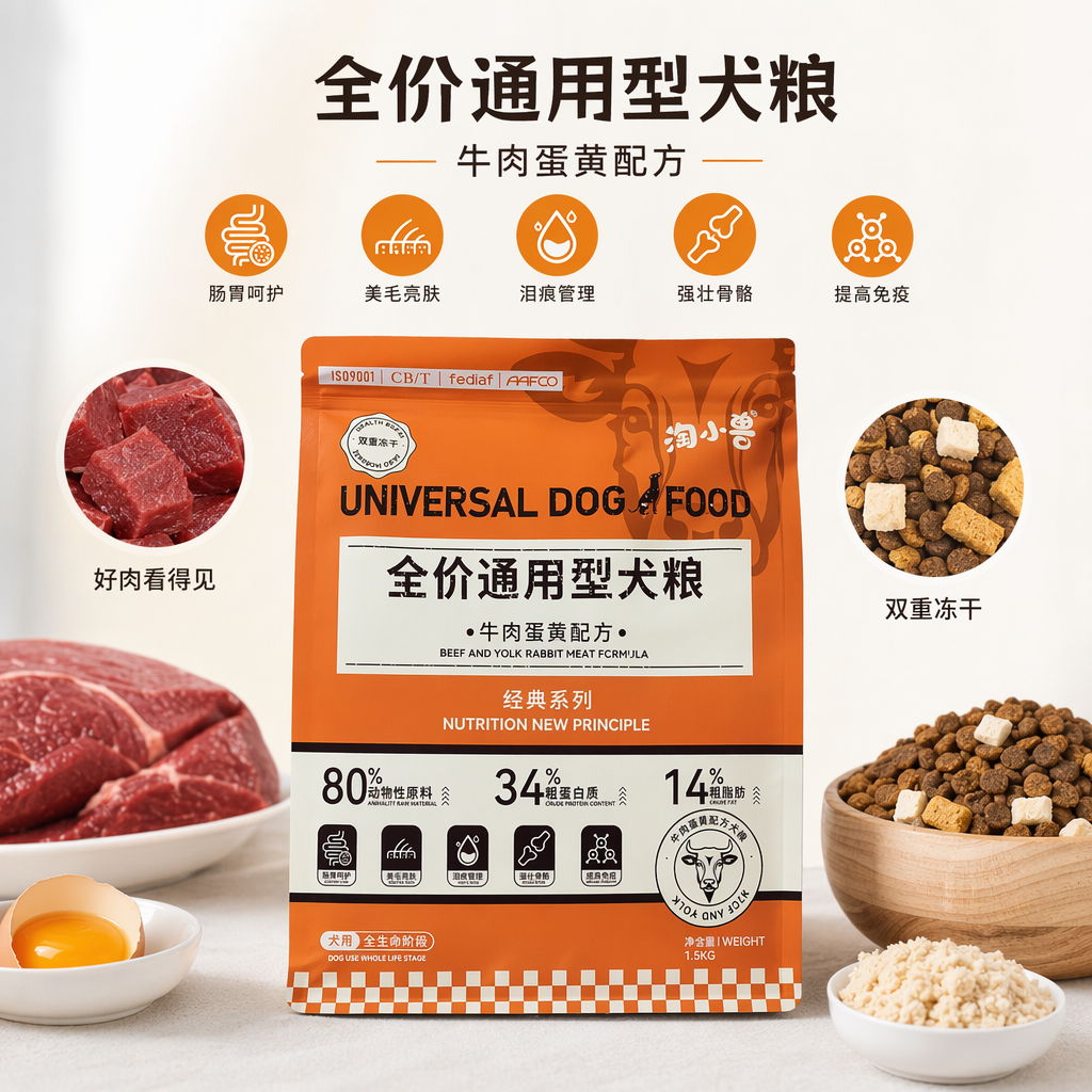 橙色包装袋进口天然狗粮全价成犬专用营养均衡