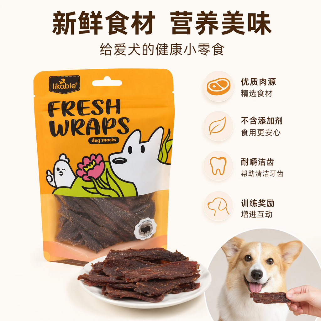 猪蛋蛋狗零食牛肉干宠物磨牙洁齿咀嚼棒