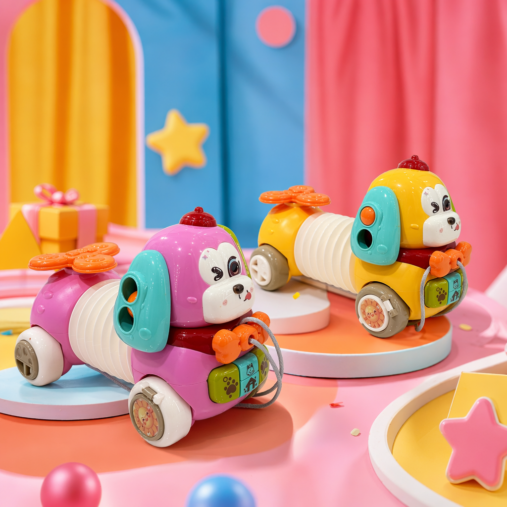 Colorful puppy plush toys, cute and adorable pet fabric ornaments, children's educational and soothing dolls Specification image