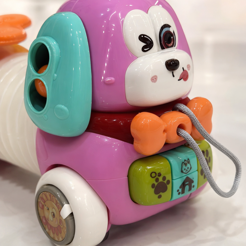 Colorful puppy plush toys, cute and adorable pet fabric ornaments, children's educational and soothing dolls Application Scenario