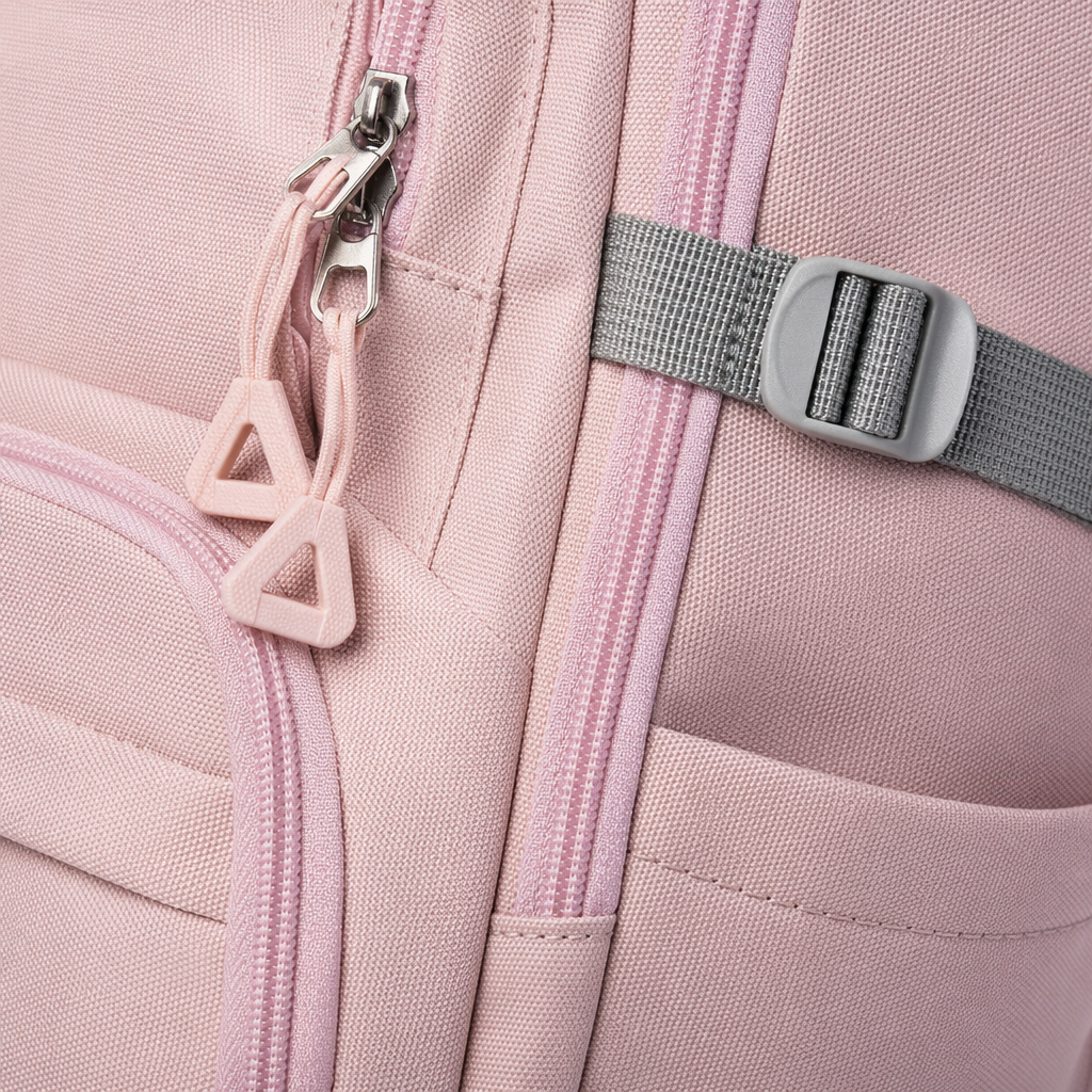 This pink backpack is a fashionable, lightweight and large-capacity student commuting and leisure backpack Application Scenario