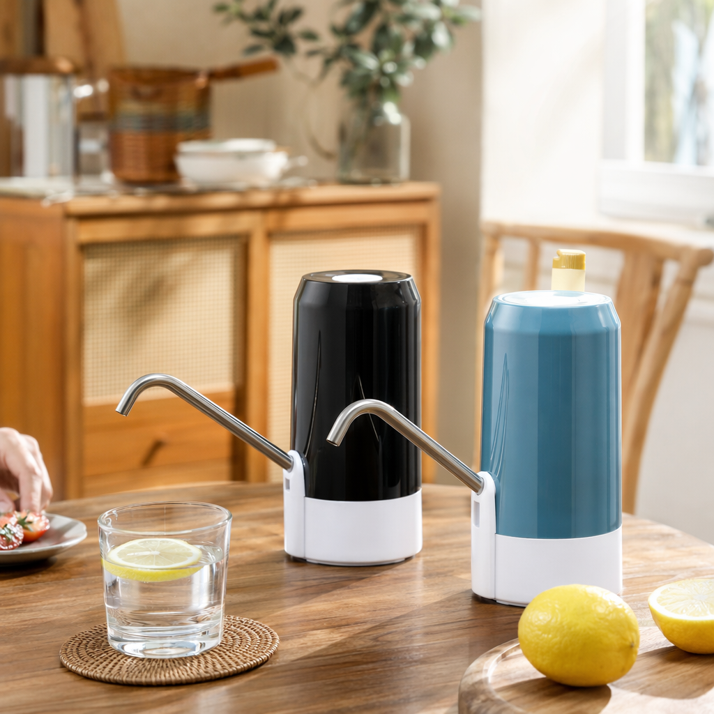 Black and blue electric water pumps, household silent self-priming water pumps, rechargeable portable details Picture