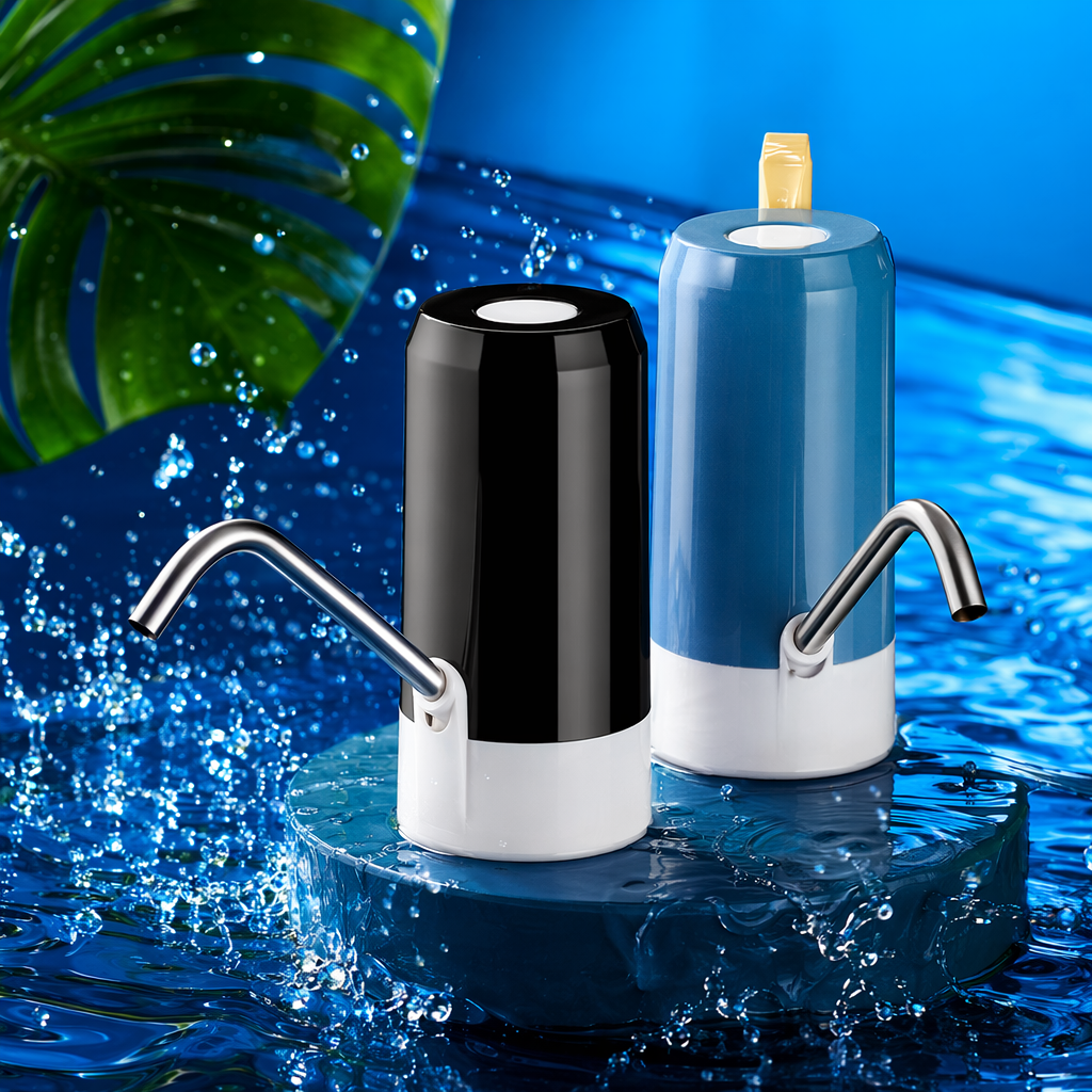 Black and blue electric water pumps, household silent self-priming water pumps, rechargeable portable Specification image