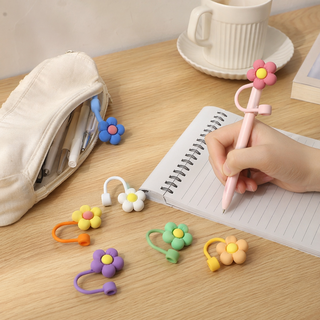 Colorful flower-shaped hooks on the wall, no need for drilling, creative home storage for bathrooms and kitchens details Picture