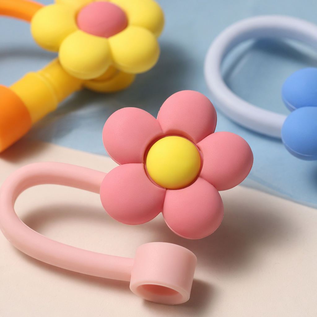 Colorful flower-shaped hooks on the wall, no need for drilling, creative home storage for bathrooms and kitchens Application Scenario