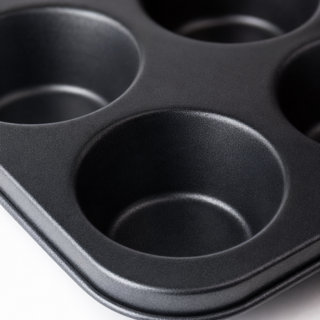 Black six-hole muffin cake mold silicone non-stick baking tool for home use Application Scenario